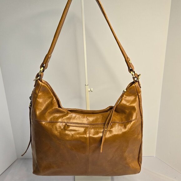 HOBO Handbags - HOBO Distressed Brown Leather Shoulder Bag